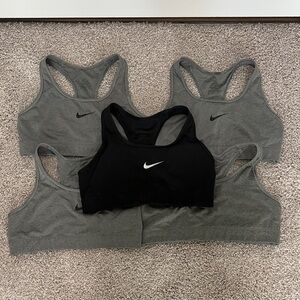 Nike Women's Black and Gray Sports Bras Set